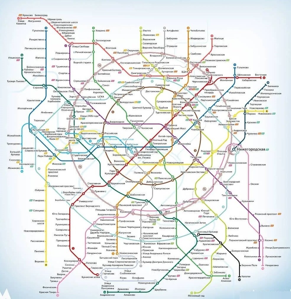 Карта метро москвы 2022 год