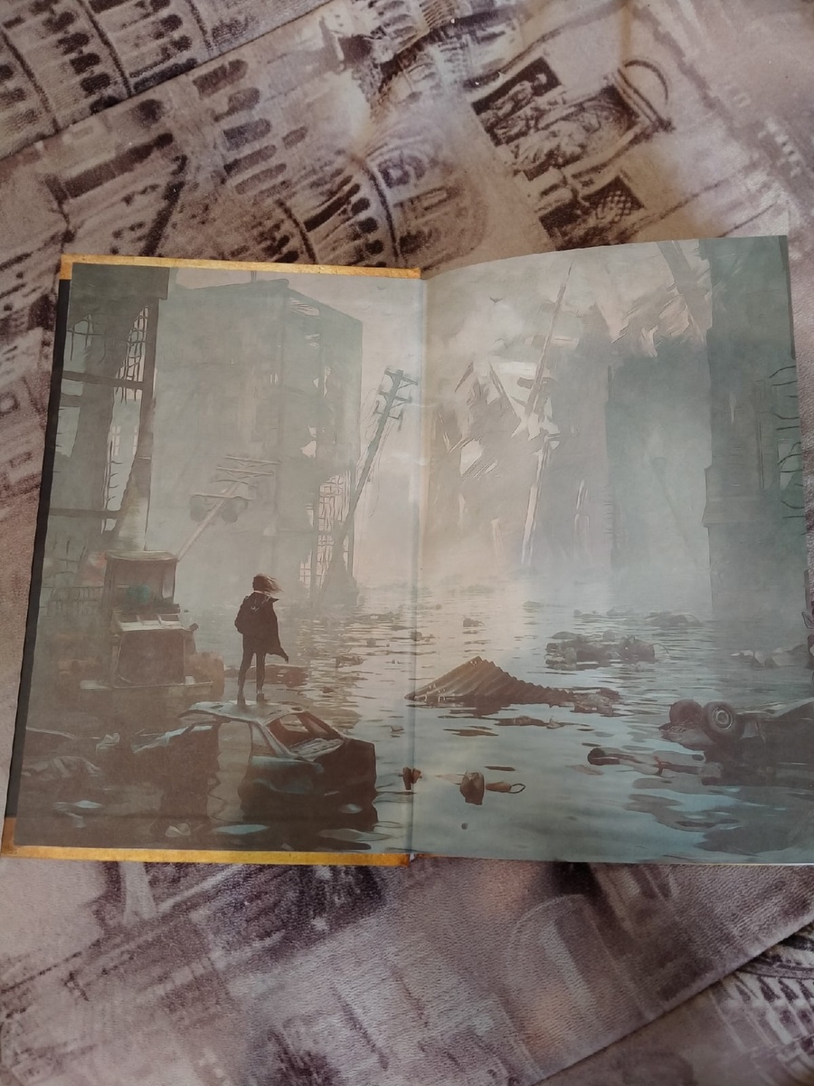 На второй странице расположился такой арт, и мне он кажется и сюжетным и интересным на детали)