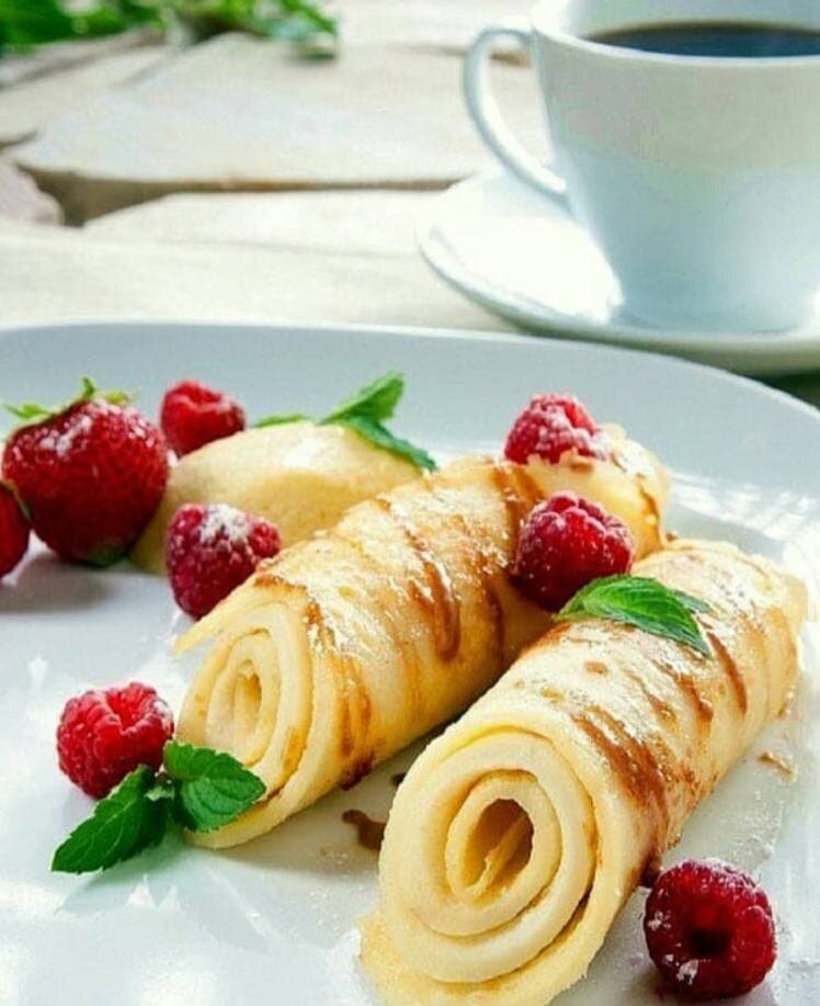 доброе утро картинки с блинчиками с надписями. доброе блинное утро. чай с блинами. блины с чаем. блины.