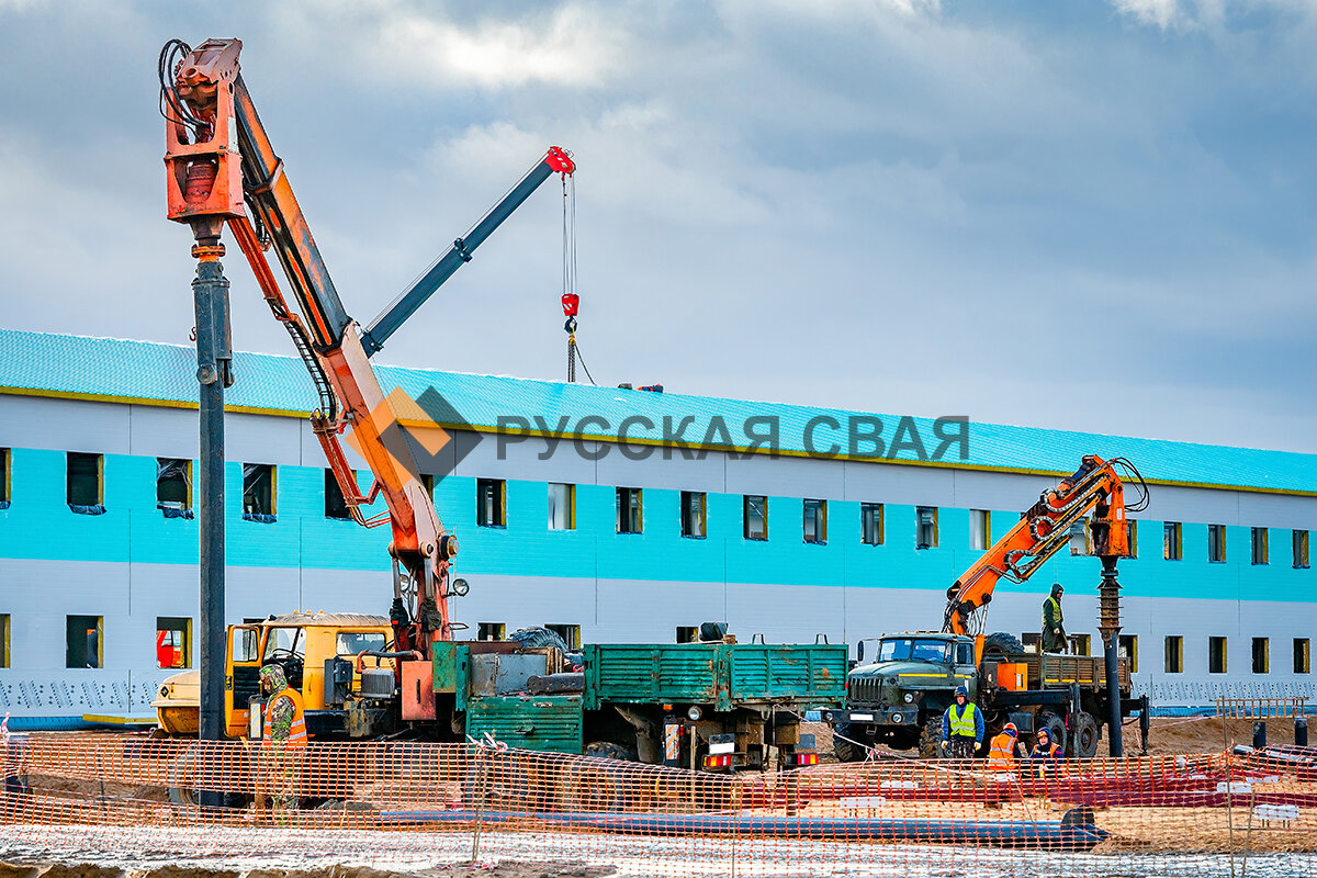 Монтаж промышленных свай от компании Русская Свая