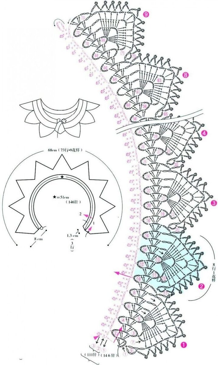 Схемы воротничков крючком из японских журналов. Вязаные воротнички крючком со схемами. Связать кружевной воротник крючком схемы с описанием. Схема вязания воротничка крючком. Вязаные воротнички крючком со схемами.