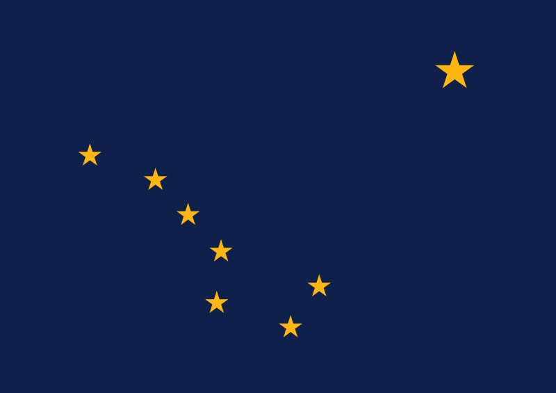 Современный флаг Аляски, США