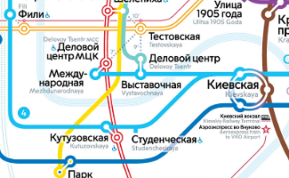 Карта метро выставочная москва