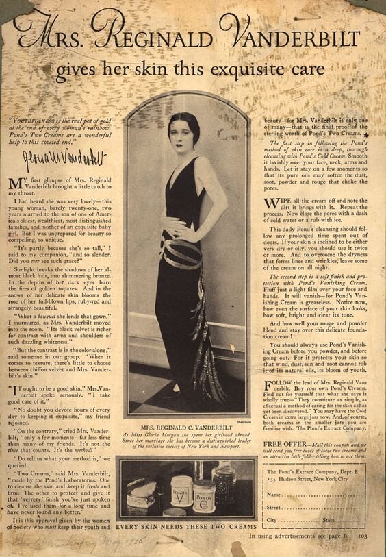 Фотопортрет Глории Морган Вандербильт в бархатном платье от Мадлен Вионне. Фотограф - Эдвард Стейхен. Фотография опубликована в журнале Delineator, июнь 1925. Библиотека Св. Луиса, Вашингтон, официальный сайт - www.library.wustl.edu