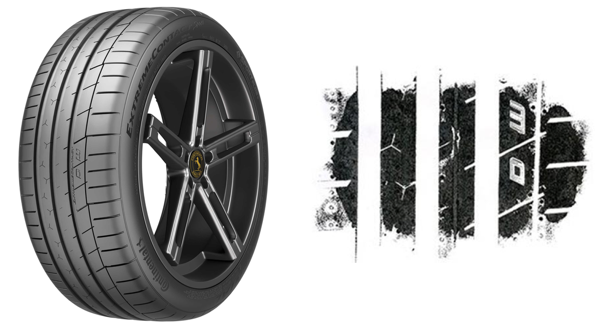 Пример пятна контакта "Continental ExtremeContact Sport" в размере 245/40 R18