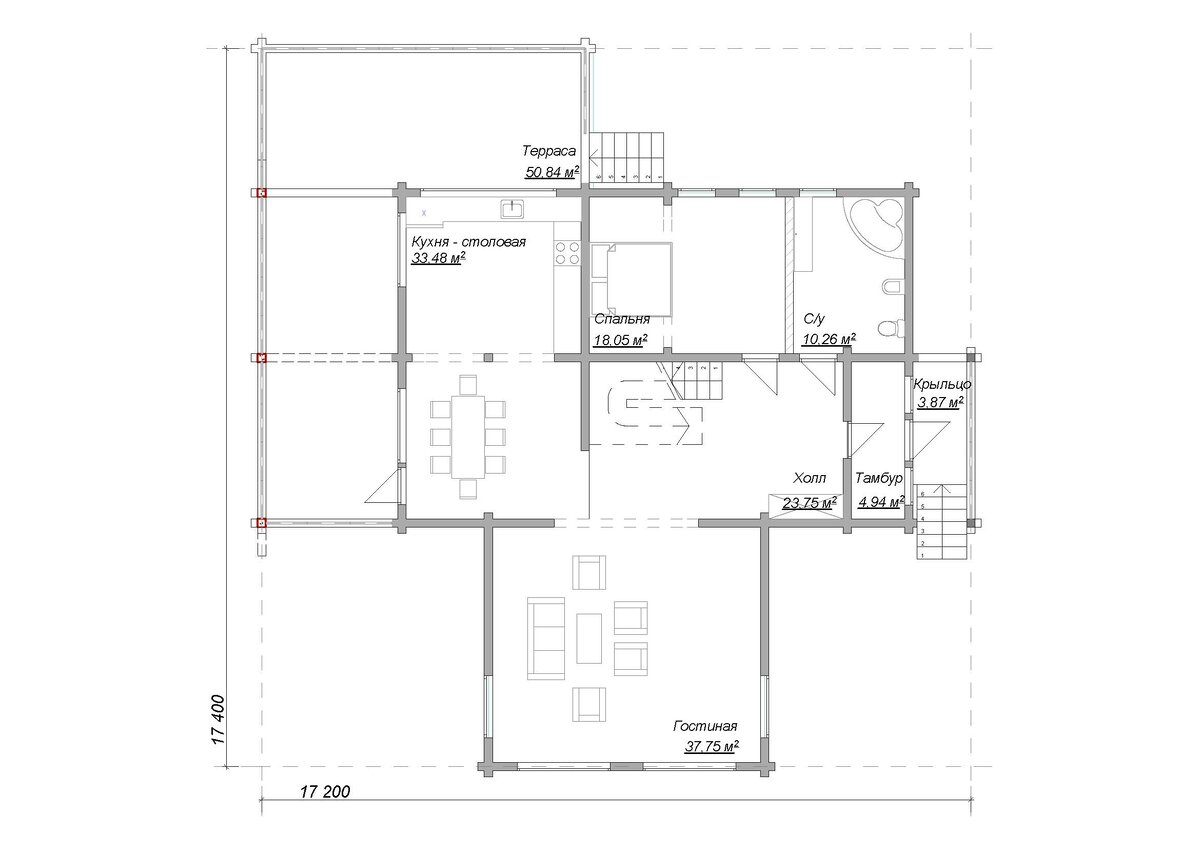 Проект дома шале 