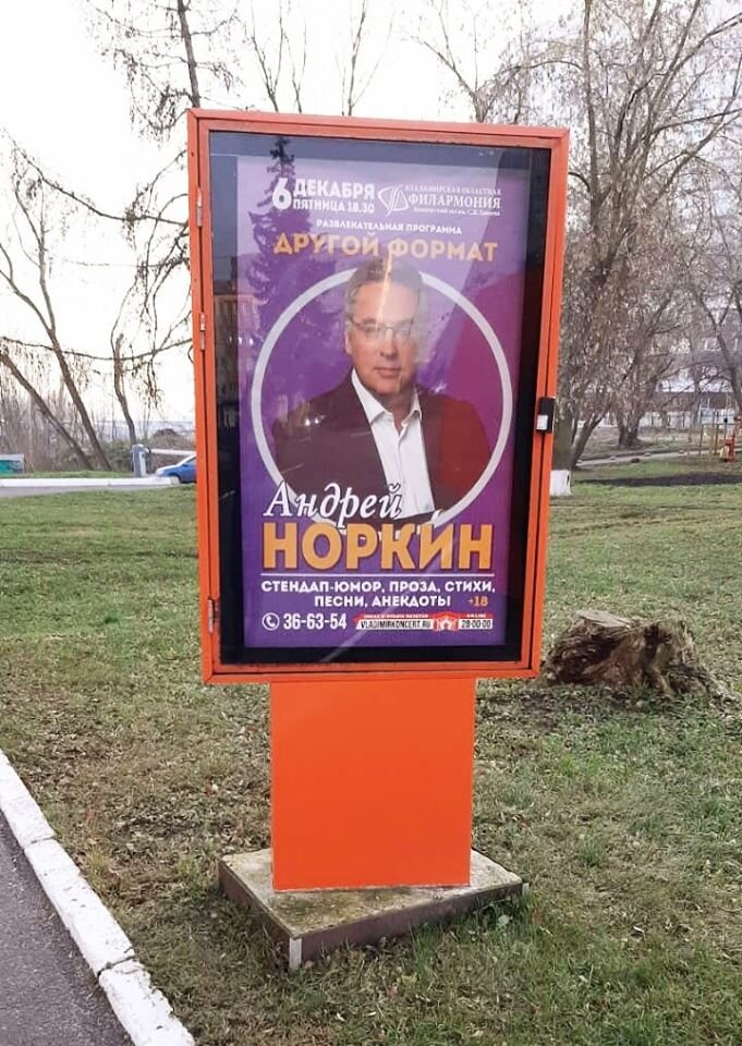 Афиша концерта во Владимире