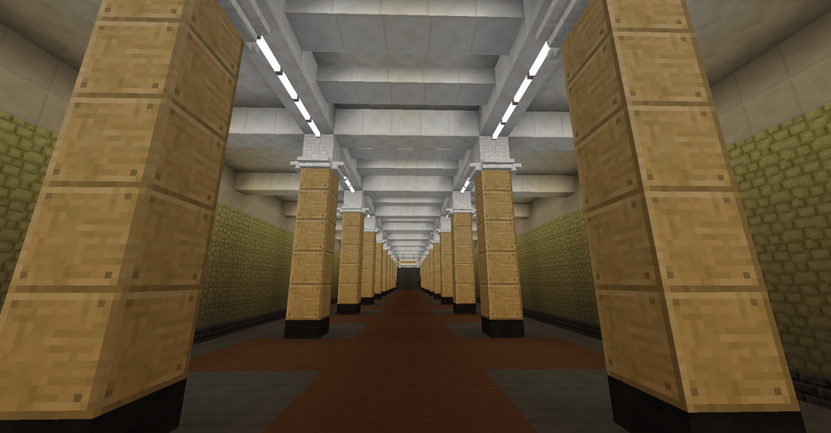 Арбатская Филёвской (голубой) линии. Центральный зал.