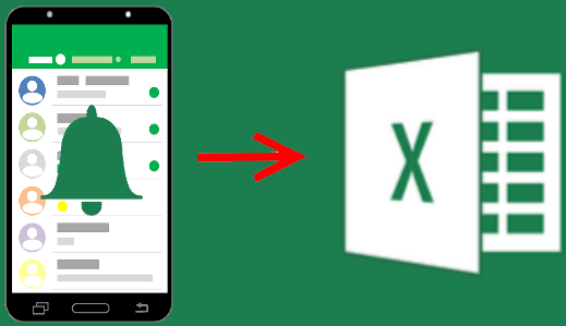 Экспорт истории уведомлений Android в Excel