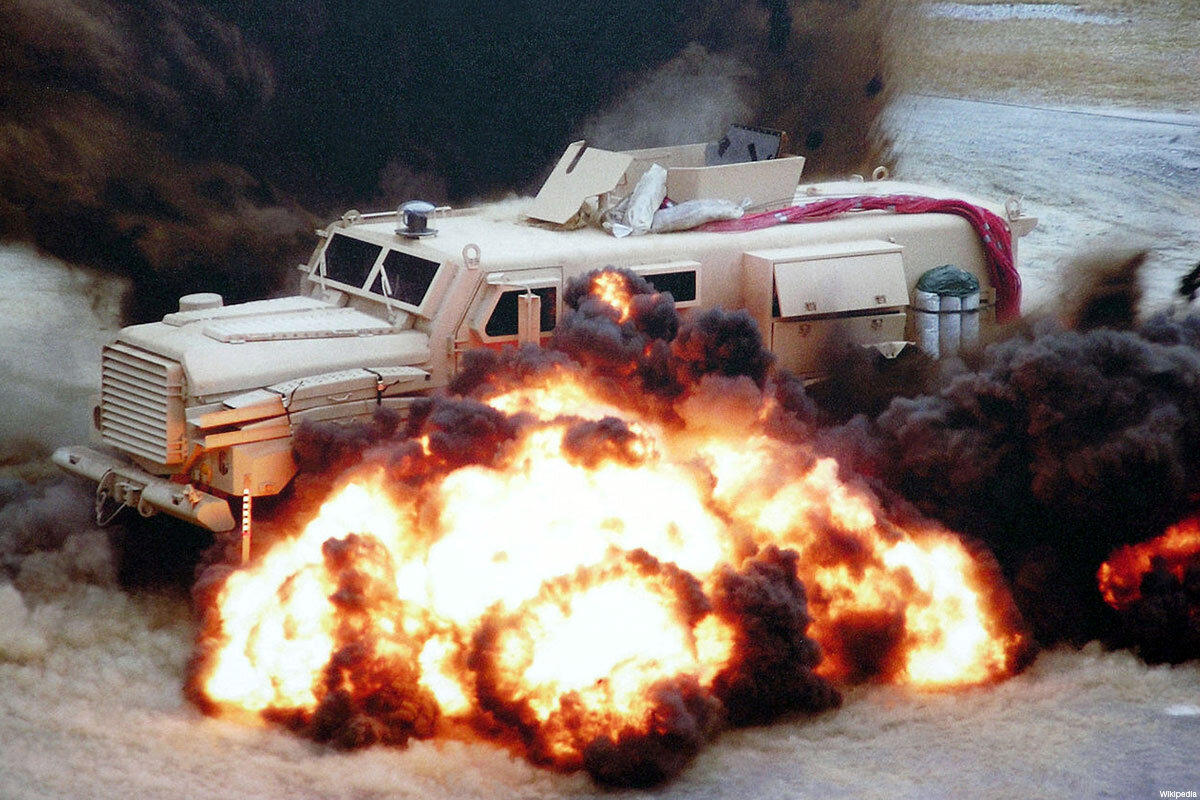 Испытание армериканского MRAP "Cougar H"