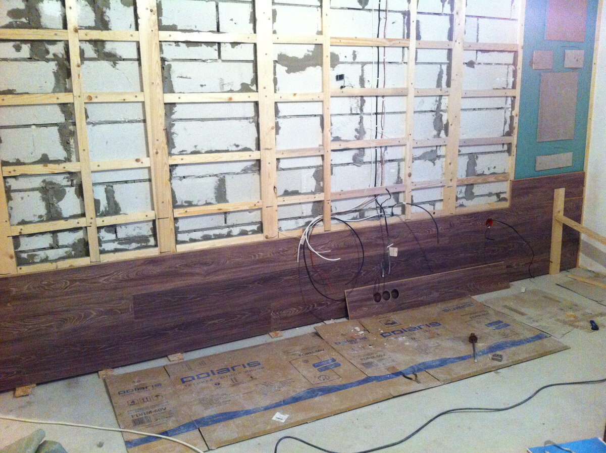 Обрешотка для ламината на стену