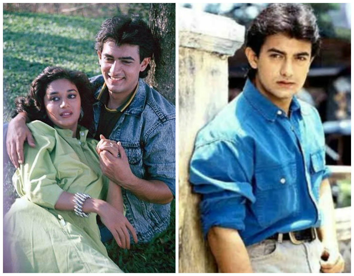 Мадхури Дикшит и Амир Кхан / источник фото: Pinterest и orissapost