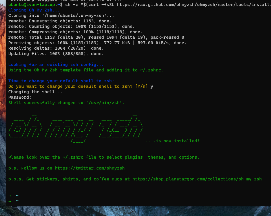 Добро пожаловать в ZSH!