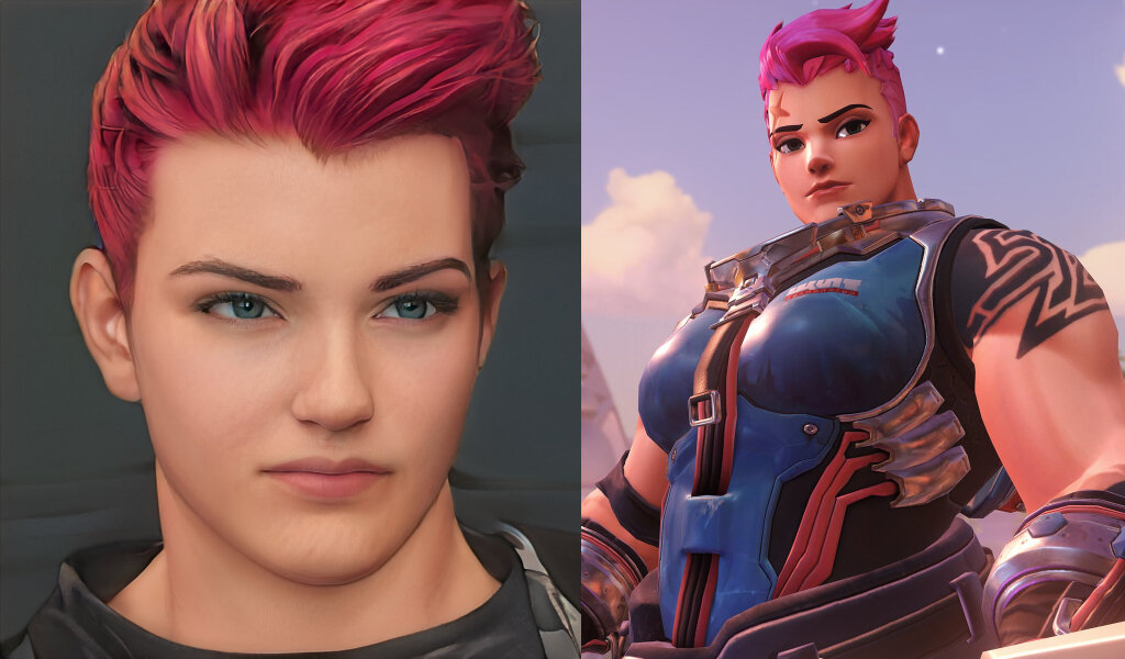 Играть зарю. Заря овервотч Женственная. Zarya SFM. Овервотч Заря и Бригитта.