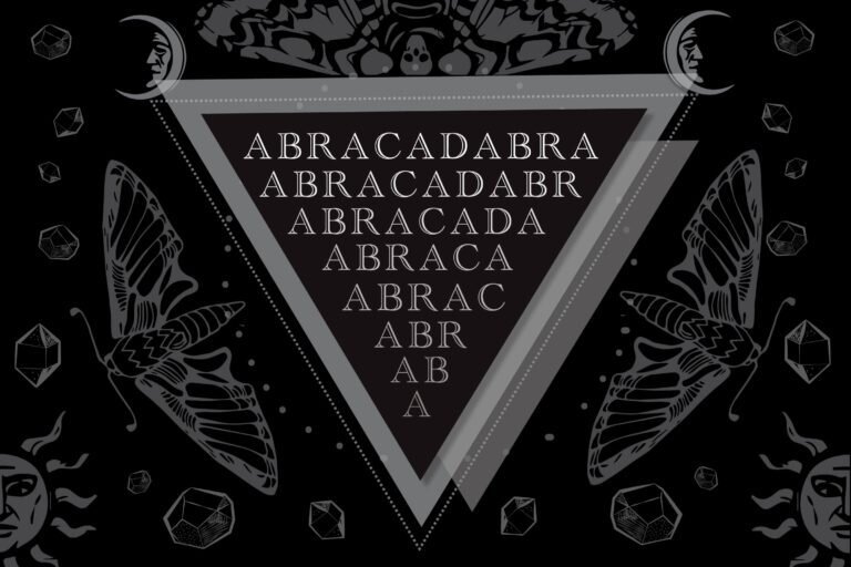 TATIANA AYAZO /RD.COM 

Абракадабра (лат. abracadabra) — якобы магическое слово, впервые упоминается в конце II века н. э. в медицинском трактате De Medicina Praecepta Саммоника, врача императора Септимия Севера для лечения сенной лихорадки. Слово (заклинание против различных болезней) предписывалось использовать следующим образом: оно выписывалось столбиком на дощечке 11 раз, при этом последняя буква каждый раз отсекалась. Получался треугольник. Такое постепенное укорачивание этого слова должно было уничтожать силу злого духа, и больной, надевая амулет, должен был постепенно выздоравливать.

ABRACADABRA
ABRACADABR
ABRACADAB
ABRACADA
ABRACAD
ABRACA
ABRAC
ABRA
ABR
AB
A

Источник: ru.wikipedia.org, фото: TATIANA AYAZO /RD.COM 
