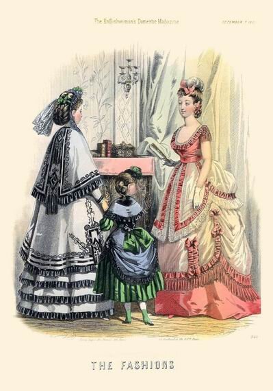 Платье для прогулок и вечернее, 1868 год