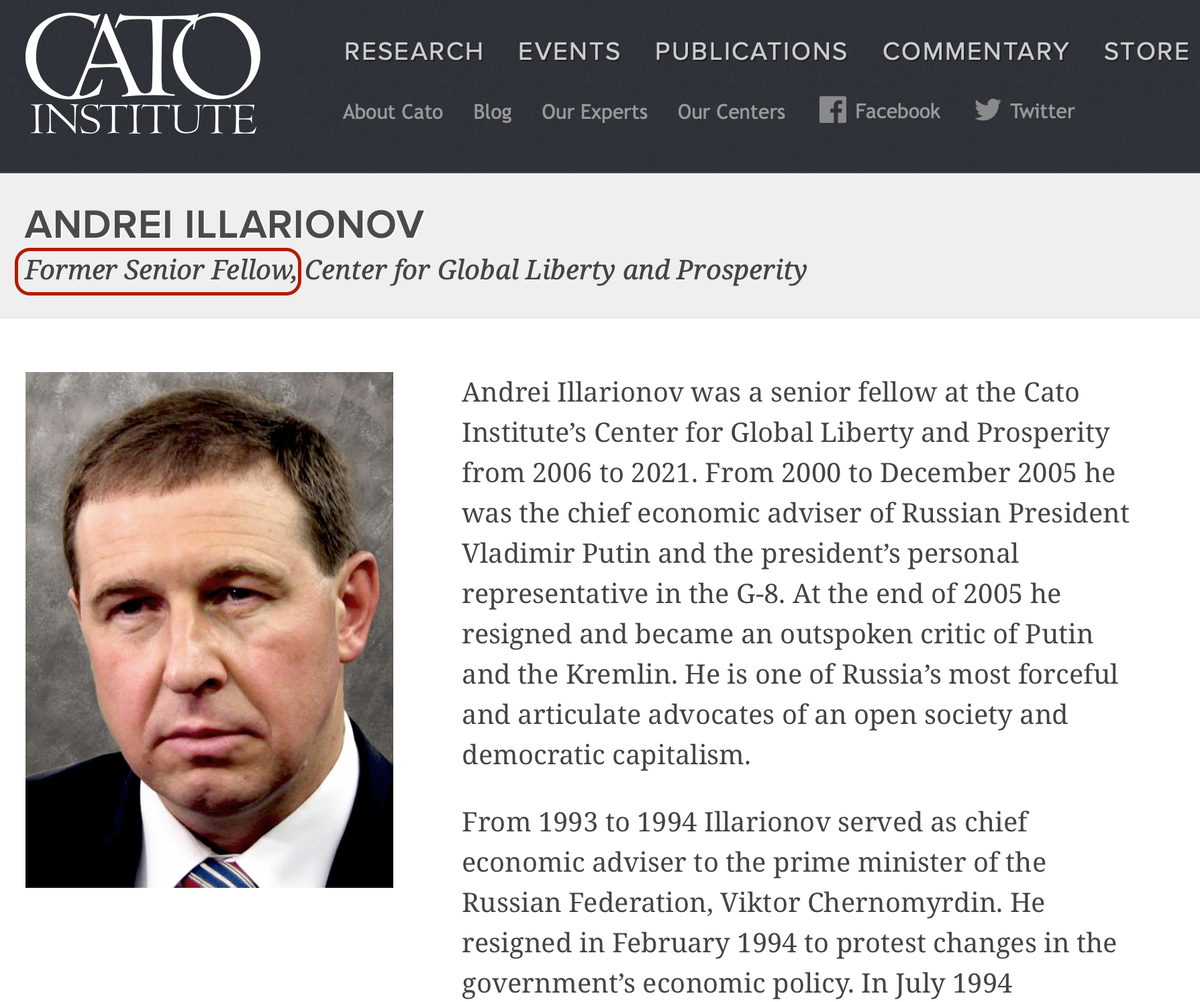 Материалы сайта Cato Institute