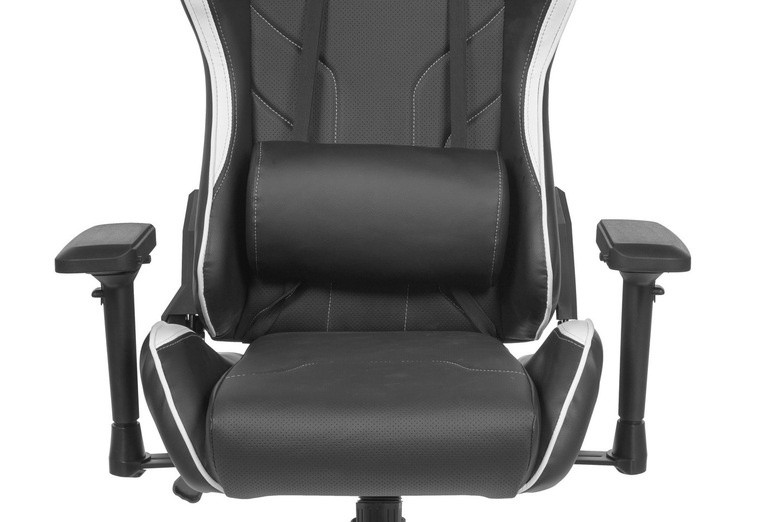 Спинка с поясничным валиком.  Валик может быть накладным или стационарным. Такое решение служит для поддержки нижнего отдела позвоночника, обеспечивая плотный контакт поясницы с креслом.   