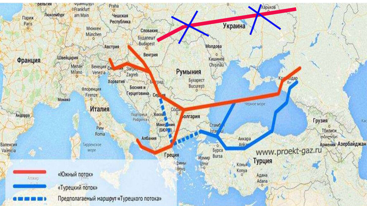 Карта газотранспортной системы украины