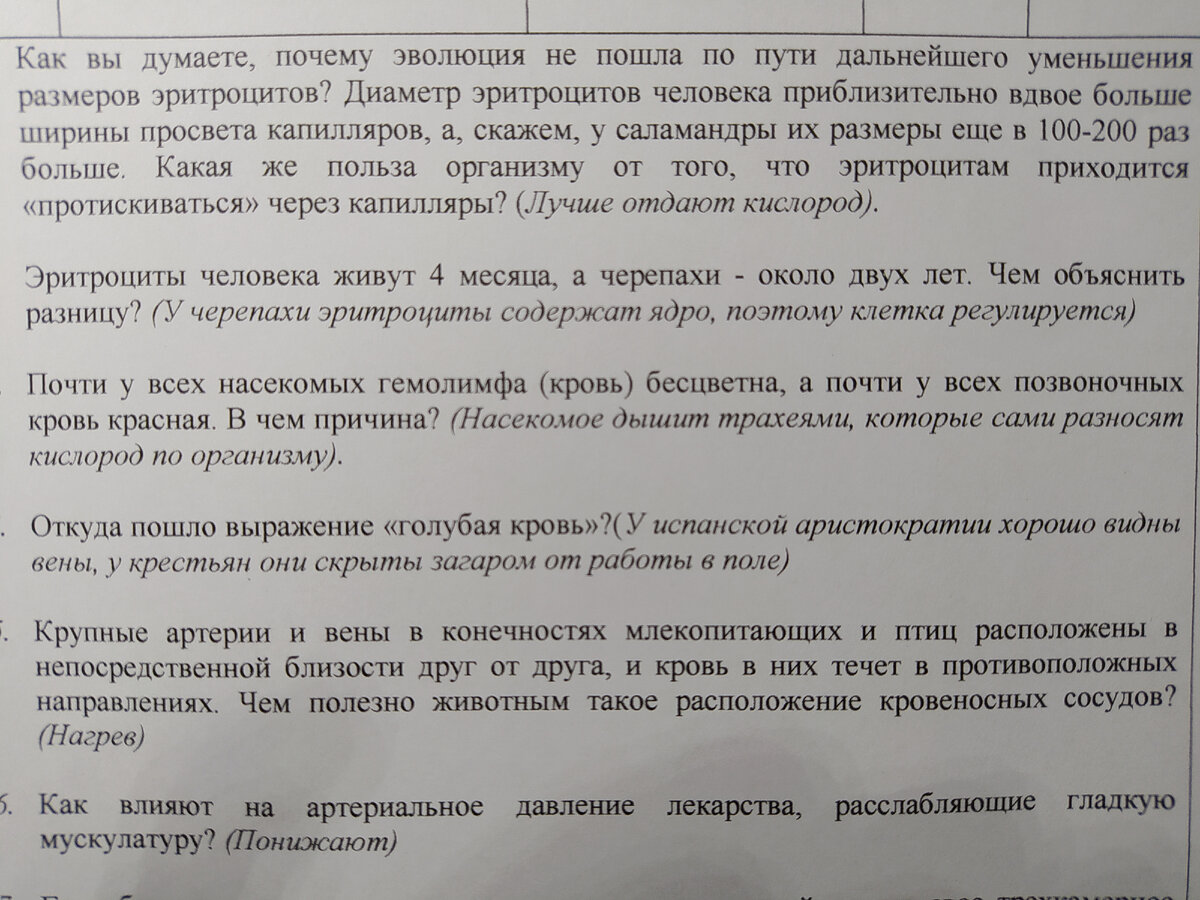 Биология 8 класс. Подводим итоги изучения темы «Внутренняя среда организма»  | Елена Сова: пуд соли в школе | Дзен