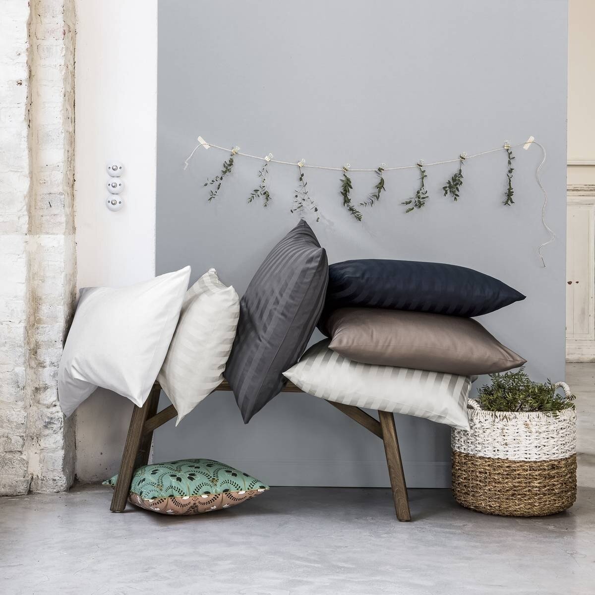 Пододеяльник однотонный из хлопкового сатина 