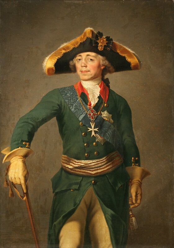 Портрет Павла I. Фрагмент картины. С.С.Щукин. 1797 г.
