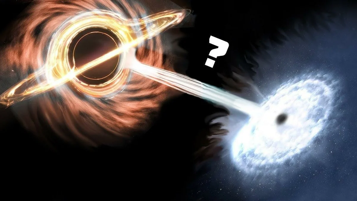 Столкновение черной и белой дыр.