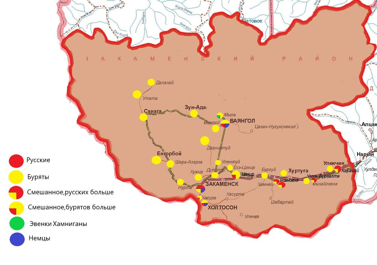 Карта хоринского района республики бурятия с населенными пунктами