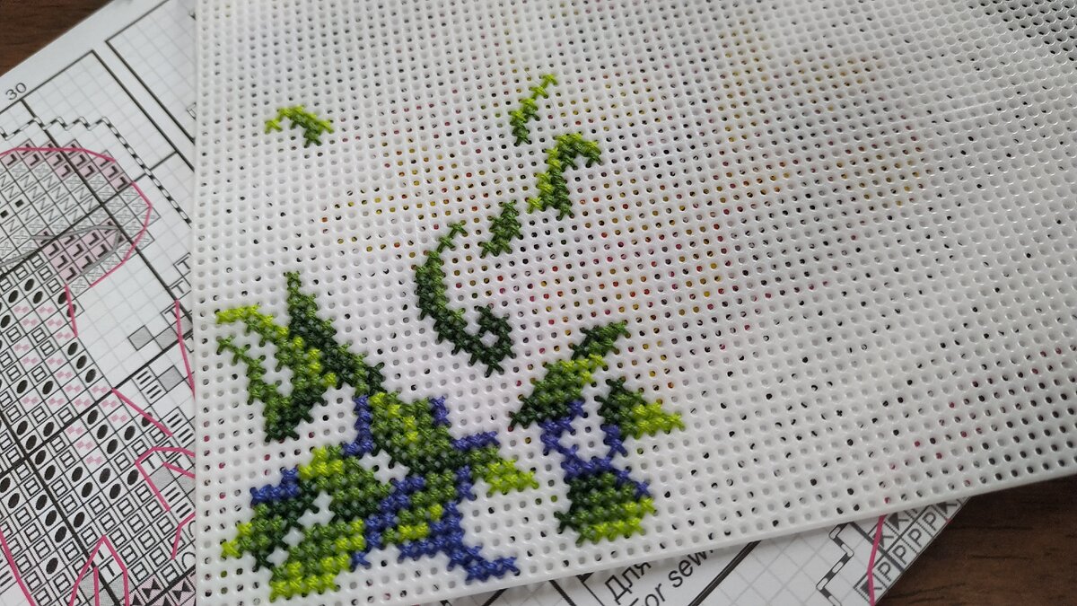 Процесс вышивки. Фото автора