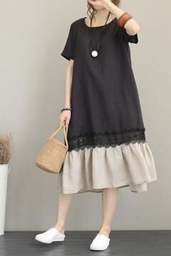 Здесь из льна платье, но идея такая же