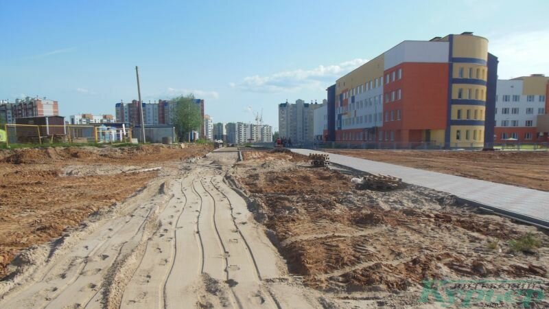 Дорожка между школой и стройгородком в Билево-2 на улице Богатырева. Фото: Сергей Мартинович