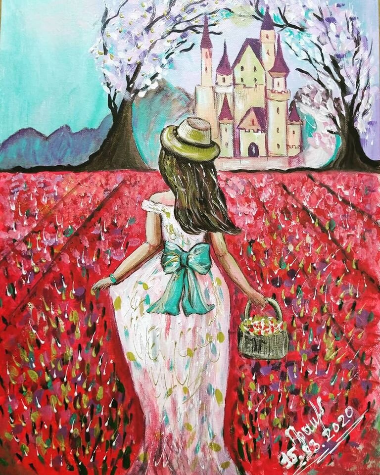 Работа " Дорога к волшебству" Материал: акрил, холст. Художник Мария Прошута