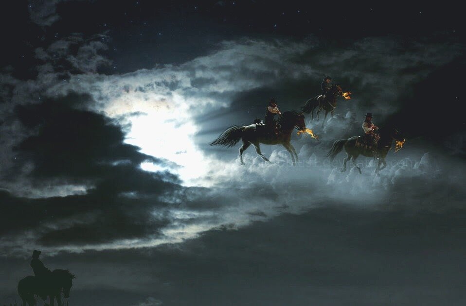 Небо на кону. Всадники в небе. Лошадь в небе. Ночной всадник. Всадник в облаках.