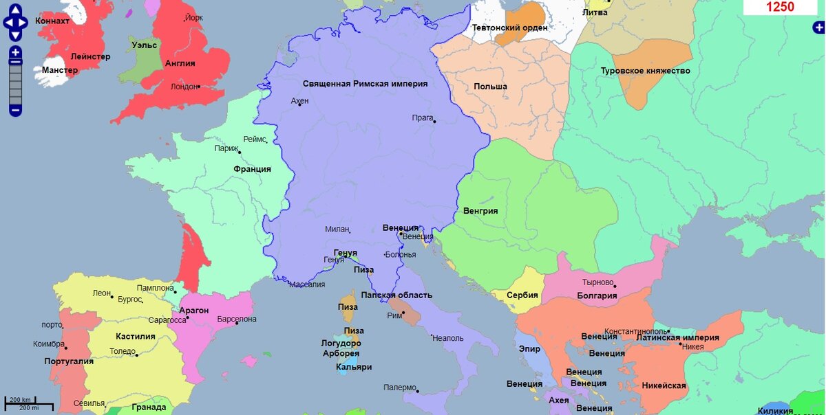 Карта священной римской империи