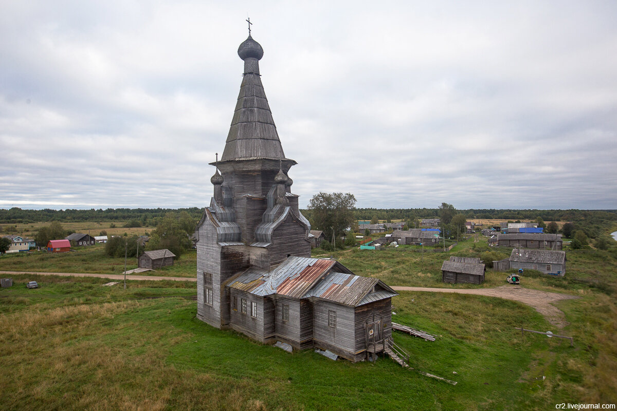 Вознесенская церковь в Пияле, Архангельская область. Самая высокая деревянная церковь России 