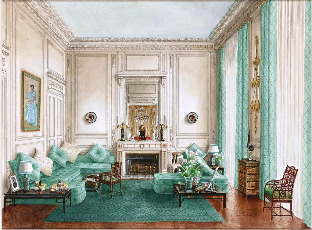  Интерьеры герцога и герцогини Виндзорских на бульваре Сюше, 24