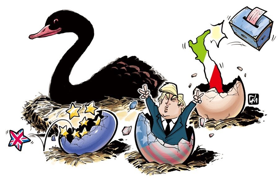 Примеры "черных лебедей": Брекзит, Трамп, референдум в Италии