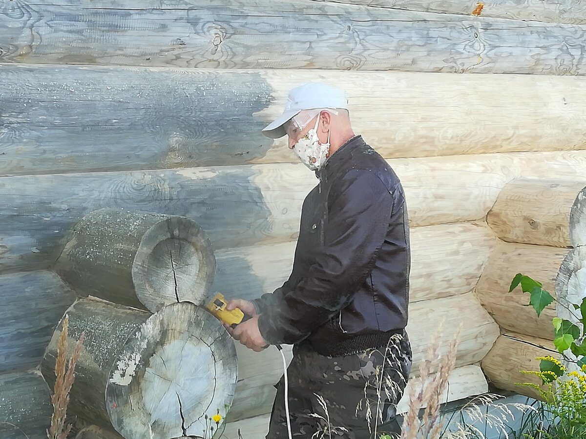 Шлифовка деревянного дома