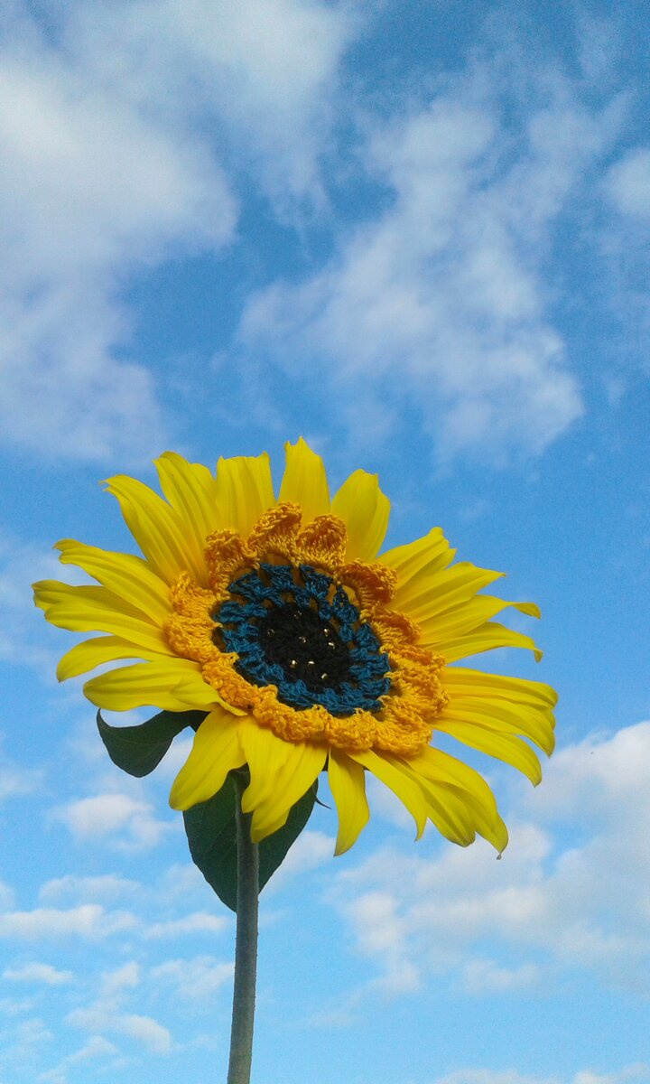 Цветок "ПОДСОЛНУХ" крючком