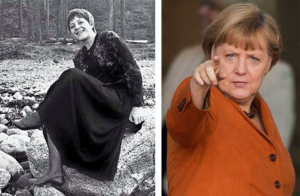Меркель в молодости и сейчас фото
