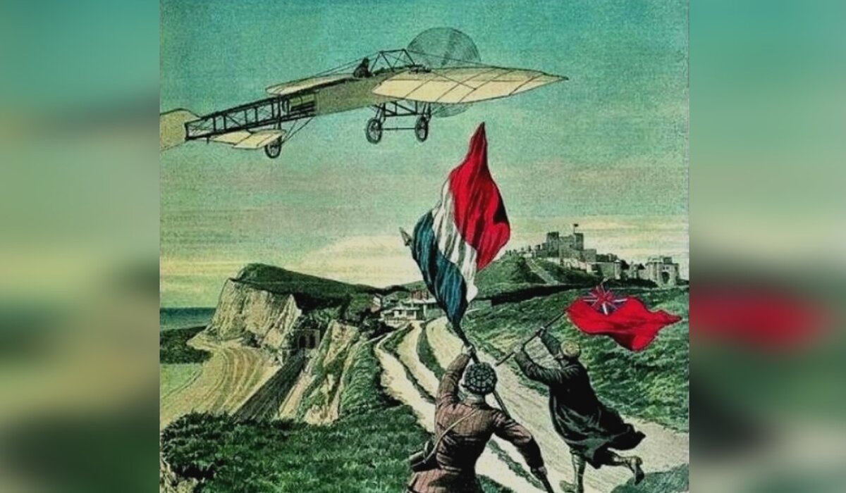 Картина, посвященная перелету Блерио через Ла-Манш