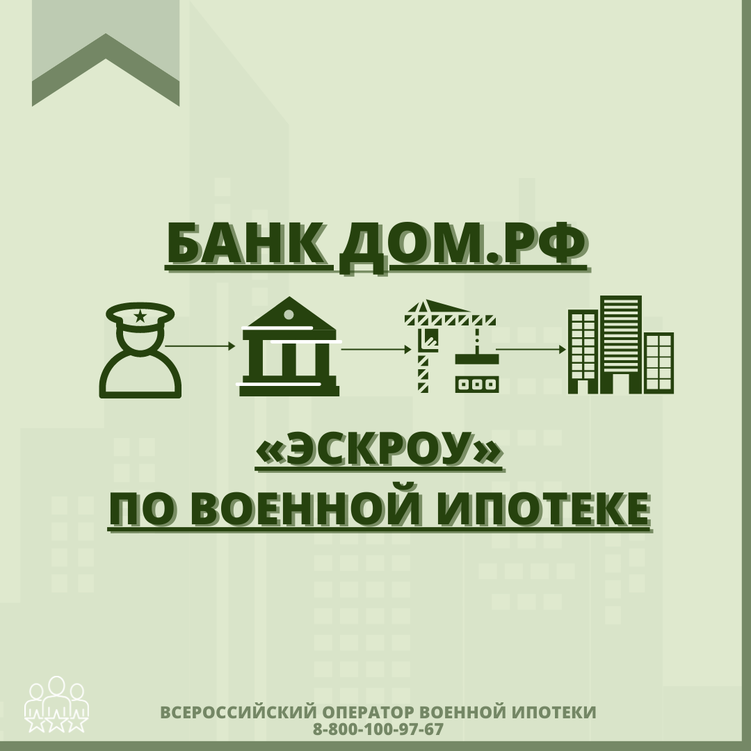 Банк ДОМ.РФ начал работу по схеме «эскроу» по военной ипотеке | ОПЕРАТОР ВОЕННОЙ  ИПОТЕКИ | Дзен