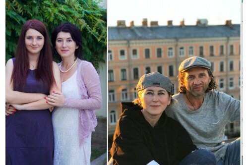 На фото слева: Нина и Дарина. На фото справа: Нина и папа Дарины Артур 