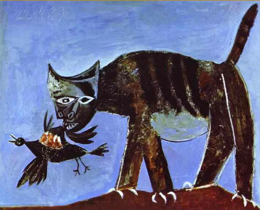 Пабло Пикассо "Кот и птица"