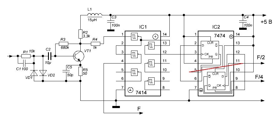 Рис. 2. Схема моего формирователя.