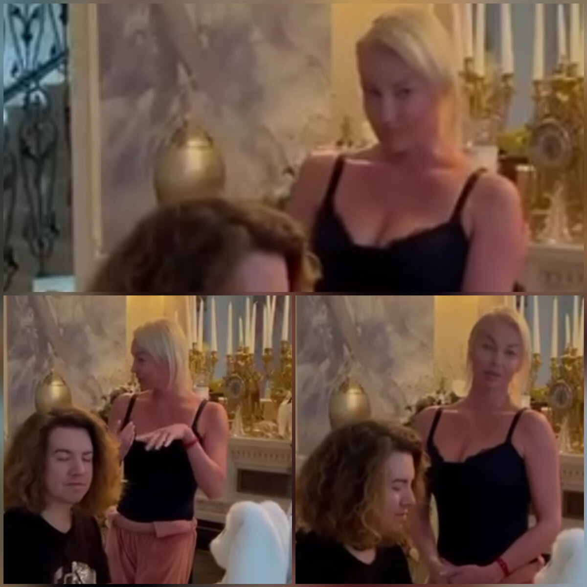 Настя хвастается прической