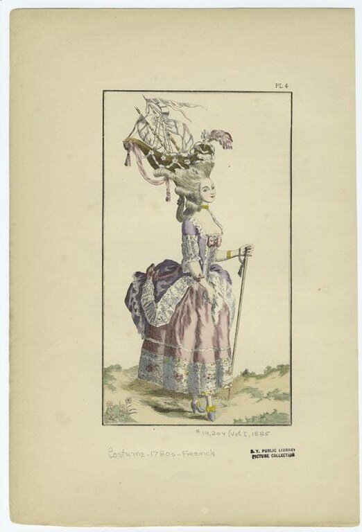 Отсюда: http://hairtrend.ru/wp-content/uploads/2016/05/Marie-Antoinette-%D1%81oiffure-a-la-Belle-Poule-03.jpg