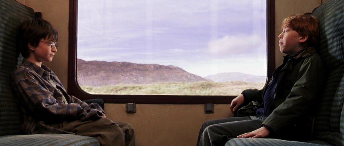 Первая поезда на поезде в школу  Хогвартс