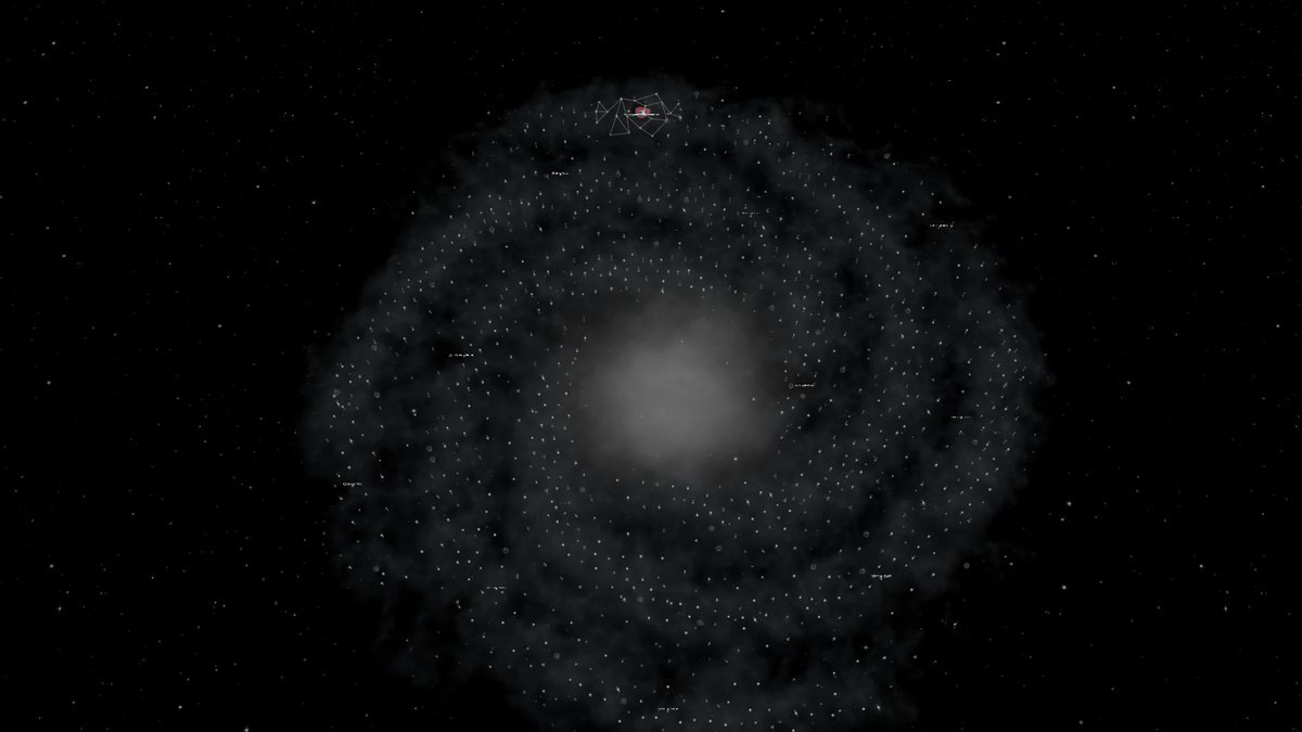 Карта галактики с данными о солнечных системах которые с высокой долей вероятности имеют феномен "гиперкоридора". Нас забросило на самый край галактики.