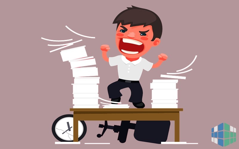 Ситуация, когда мужчина много работает и испытывает стресс